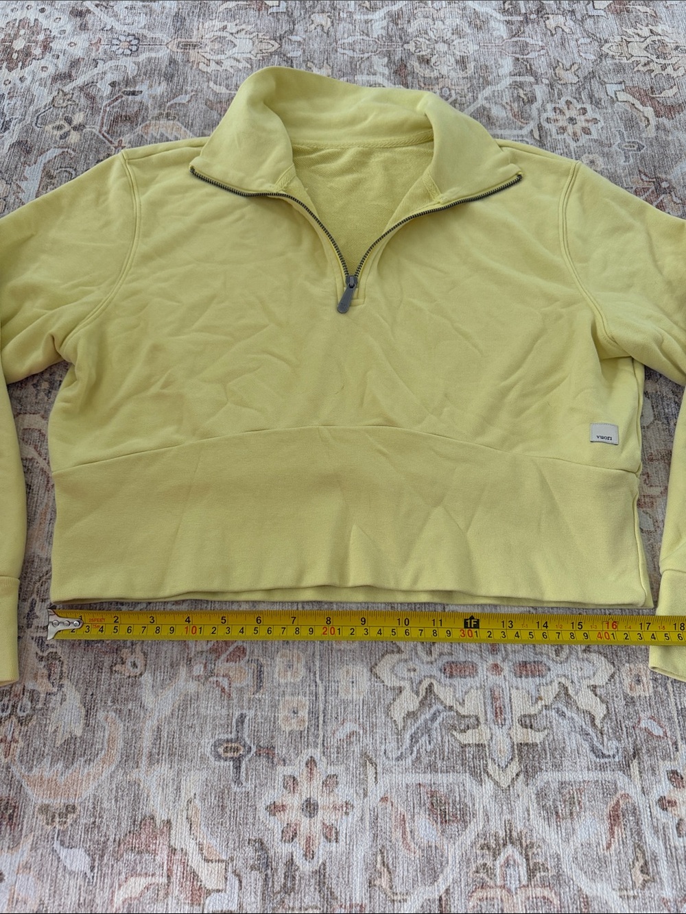 Vuori Women's Yellow Half-Zip Pullover - Picture 3 of 5